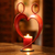 Steel statuette, 'Alliance' - Romantic Red Relationship and Wedding Sculpture of Steel (image 2) thumbail