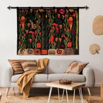 Wool wall hanging, 'Peruvian Jungle' - Artisan Hand Loomed Vibrant Wall Hanging Tapestry