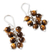 Tiger's eye cluster earrings, 'Honey Clusters' - Artisan Crafted Tiger's Eye Earrings (image 2a) thumbail