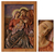 Cedar relief panel, 'Holy Family of Nazareth' - Religious Baby Jesus Carved Wood Relief Panel (image 2) thumbail