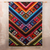 Wool tapestry, 'Rainbow Alphabet' - Wool Geometric Tapestry Wall Hanging (5x4) (image 2) thumbail