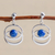 Lapis lazuli dangle earrings, 'Cuddle Me' - Handcrafted Women's Modern Lapis Lazuli Dangle Earrings (image 2) thumbail