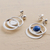 Lapis lazuli dangle earrings, 'Cuddle Me' - Handcrafted Women's Modern Lapis Lazuli Dangle Earrings