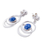 Lapis lazuli dangle earrings, 'Cuddle Me' - Handcrafted Women's Modern Lapis Lazuli Dangle Earrings (image 2e) thumbail