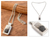 Silver choker, 'Captive Eclipse' - Hand Made Modern Sterling Silver Pendant Necklace thumbail