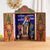 Wood retablo, 'Our Lady of Mount Carmel' - Hand Made Religious Wood Sculpture from Peru (image 2) thumbail