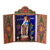 Wood retablo, 'Our Lady of Mount Carmel' - Hand Made Religious Wood Sculpture from Peru thumbail