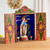 Wood retablo, 'Our Lady of Mount Carmel' - Hand Made Religious Wood Sculpture from Peru (image 2b) thumbail