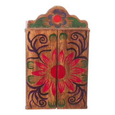 Retablo de madera - Escultura de madera religiosa hecha a mano de Perú