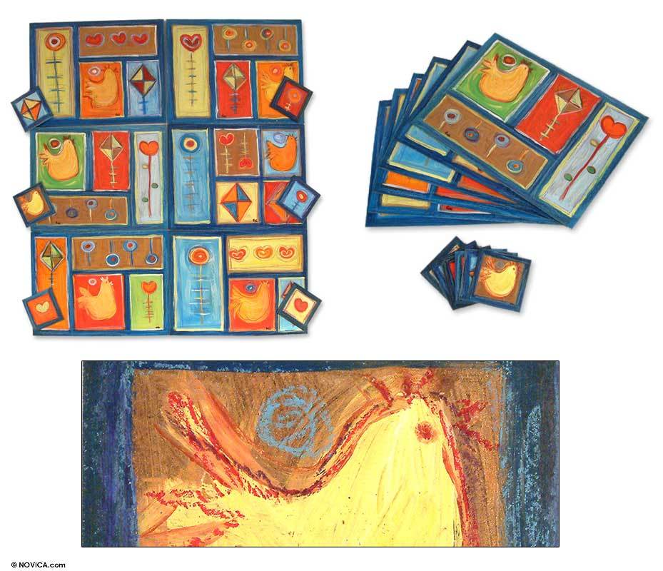 Placemats and coasters (Set for 6) Summer Fun NOVICA