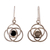 Onyx dangle earrings, 'Floral Orbit' - Onyx dangle earrings (image 2c) thumbail