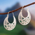 Earrings, 'Half Moon' - Hand Crafted Fine Silver Filigree Earrings thumbail