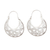 Earrings, 'Half Moon' - Hand Crafted Fine Silver Filigree Earrings (image 2a) thumbail