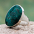 Chrysocolla cocktail ring, 'Planet' - Chrysocolla and Sterling Silver Ring Peru (image 2b) thumbail