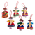 Cotton ornaments, 'Girl Choir' (set of 6) - Cotton ornaments (Set of 6) (image 2a) thumbail