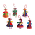 Cotton ornaments, 'Girl Choir' (set of 6) - Cotton ornaments (Set of 6) (image 2b) thumbail