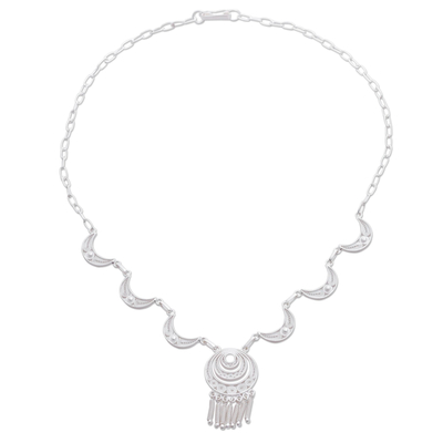 Hand Made Peruvian Fine Silver Filigree Necklace