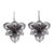 Carnelian filigree earrings, 'Bougainvillea' - Hand Crafted Fine Silver Filigree Carnelian Earrings thumbail