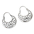Sterling silver hoop earrings, 'Climbing Vines' - Fine Silver Hoop Earrings from Peru (image 2a) thumbail