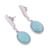 Amazonite dangle earrings, 'Celestial Flame' - Amazonite dangle earrings (image 2c) thumbail