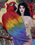 'Scarlet Macaw and Nature' - Nude with Parrot Original Fine Art Oil Painting (image 2a) thumbail