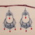 Carnelian chandelier earrings, 'Filigree Bouquet' - Handmade Fine Silver and Carnelian Chandelier Earrings (image 2) thumbail