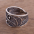Silver filigree ring, 'Dark Paisley' - Artisan Crafted Fine Silver Filigree Ring (image 2b) thumbail