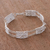 Silver link bracelet, 'Butterfly Daisy' - Unique Fine Silver Filigree Link Bracelet (image 2) thumbail