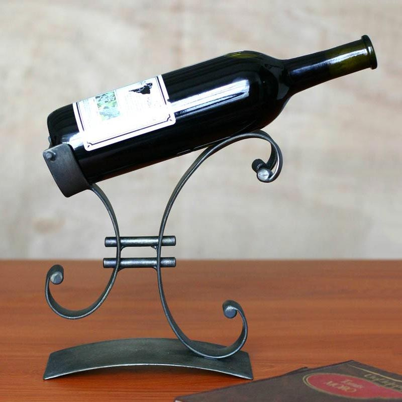 Iron Wine Bottle Holder Close to You NOVICA