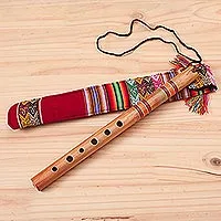 Wood quena flute, 'Peace Flute' - Wood Quena Flute Wind Instrument