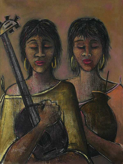 'ancestral' - homenaje a las mujeres pintura al óleo original arte realista