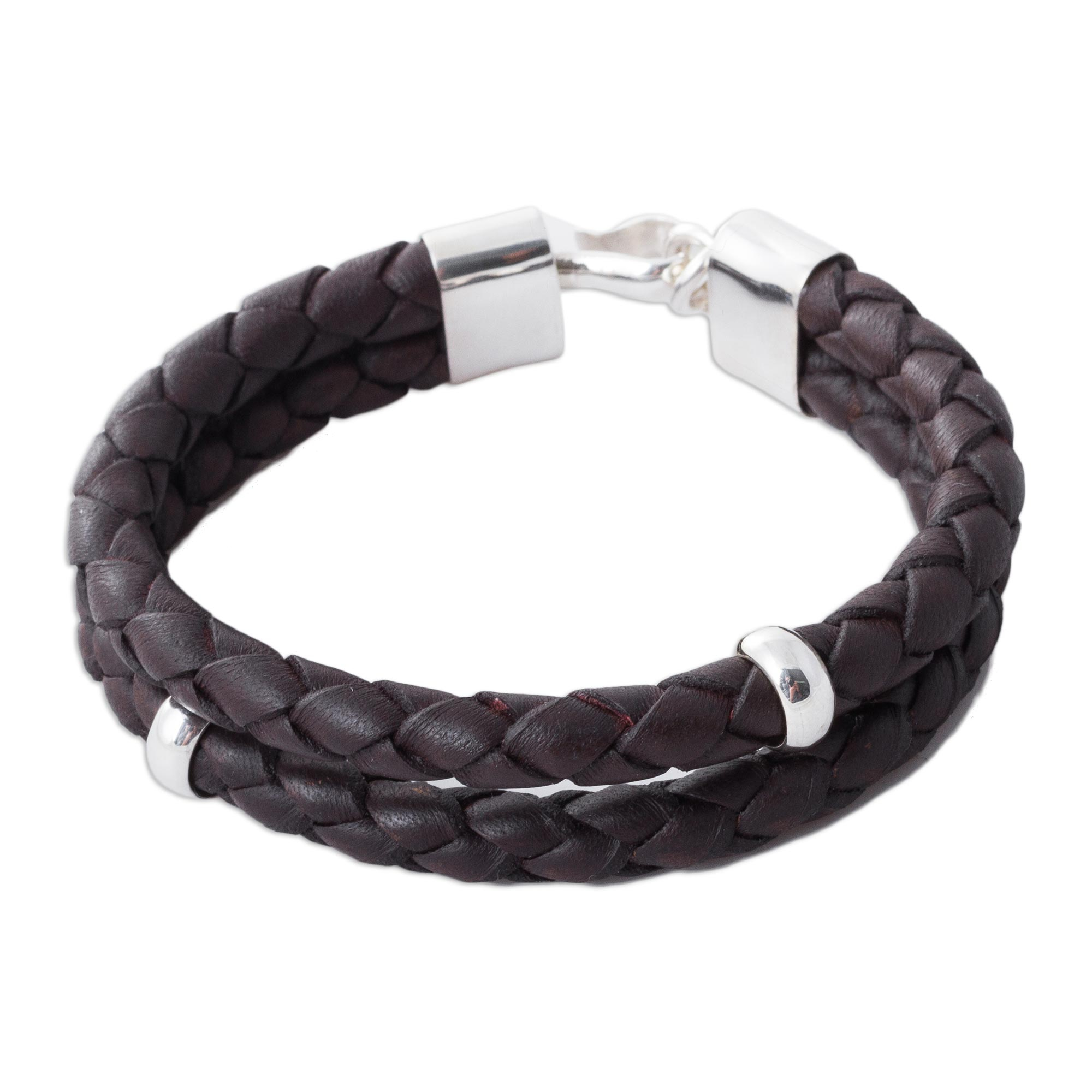 UNICEF Market | Peruvian Braided Leather Bracelet for Men - Paired ...