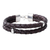 Men's leather bracelet, 'Balance in Brown' - Men's Leather Sterling Silver Wristband Bracelet (image 2d) thumbail