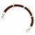 Men's leather braided bracelet, 'Bold Brown' - Handmade Men's Leather Bracelet with Sterling Accents (image 2c) thumbail