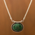 Chrysocolla choker, 'Mystical Medallion' - Sterling Silver Pendant Chrysocolla Necklace thumbail