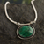 Chrysocolla choker, 'Mystical Medallion' - Sterling Silver Pendant Chrysocolla Necklace