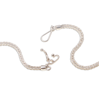 Chrysokoll-Halsband - Chrysokoll-Halskette aus Sterlingsilber mit Anhänger