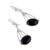 Obsidian dangle earrings, 'Inca Comets' - Obsidian dangle earrings (image 2e) thumbail