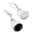 Obsidian dangle earrings, 'Inca Comets' - Obsidian dangle earrings (image 2f) thumbail