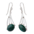 Chrysocolla dangle earrings, 'Inca Comets' - Sterling Silver and Chrysocolla Earrings (image 2b) thumbail
