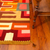 Wool rug, 'Labyrinths of Fire' (6x8.5) - Fair Trade Geometric Wool Area Rug (6x8.5) (image 2) thumbail