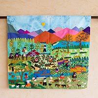 Applique wall hanging,