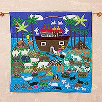 Applique wall hanging, Noah and His Ark