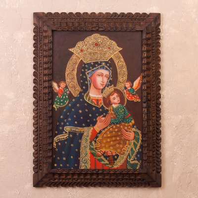 Virgin Mary and Jesus with Cherubim