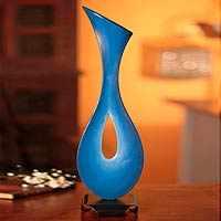 Featured review for Steel and cotton sculpture, Blue Fountain of Hope