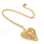 Gold plated heart necklace, 'Filigree Heart' - Handcrafted Heart Shaped Gold Plated Filigree Necklace (image 2b) thumbail