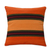 Wool cushion cover, 'Three Worlds' - Wool Cushion Cover Orange Stripe 18 In Handmade Peru (image 2a) thumbail