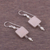 Cultured pearl and opal dangle earrings, 'Frosted' - Unique Sterling Silver Dangle Opal Earrings (image 2b) thumbail