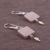 Cultured pearl and opal dangle earrings, 'Frosted' - Unique Sterling Silver Dangle Rose Quartz Earrings (image 2d) thumbail