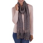 100% alpaca scarf, 'Cinnamon Earth' - 100% alpaca scarf
